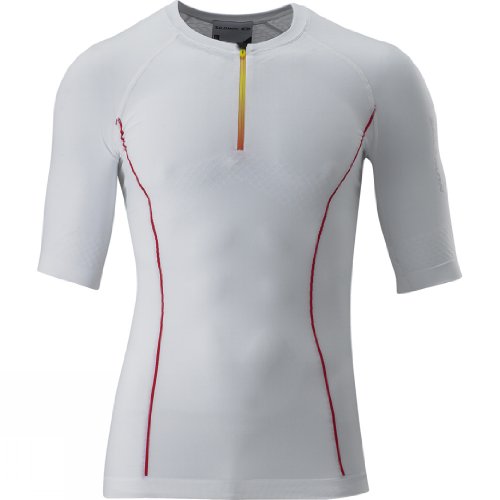 Salomon Men's Exo Motion 3/4 Zip Tee, White, Large