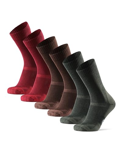 DANISH ENDURANCE Merino Wool Hiking Socks - Moisture Wicking, Cushioned to Prevent Blisters - For Men, Women, 3 Pair Pack