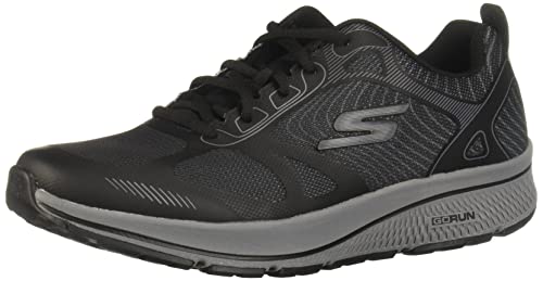 Skechers Men's GOrun Consistent Sneaker, Black/Grey 2, 10.5