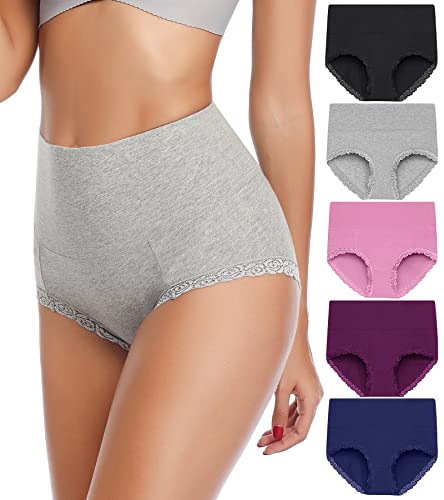 ANNYISON Postpartum Underwear for Women, High Waist Lace Panties Briefs for C-Section Recovery Comfortable Underwear Women