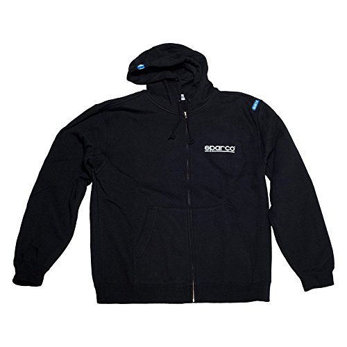 Sparco SP04100NR4XL Zip WWW Hoodie XL Black Sweatshirt
