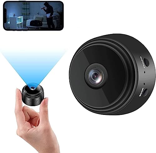 Mini Hidden Camera WiFi Wireless Small Video Camera Full HD 1080P Night Vision Motion Detection Security Nanny Surveillance Cam Covert Cameras with App for Home Indoor Outdoor Black...