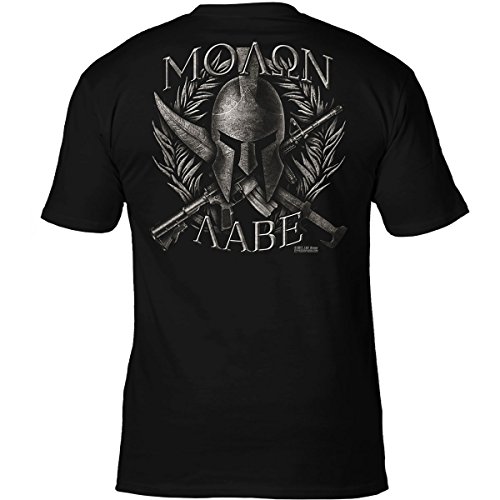 7.62 Design 'Molon Labe' Come & Take Them Spartan Men's T Shirt MD Black