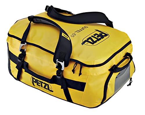 PETZL, DUFFEL 65L, Medium Capacity Transport Bag, Yellow