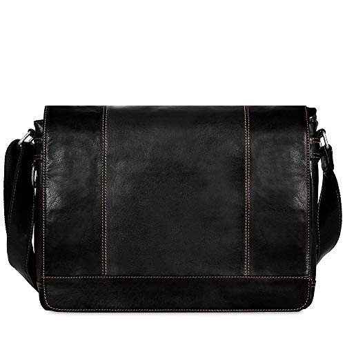 Jack Georges Voyager Full-Size Messenger Bag #7315 (Black)