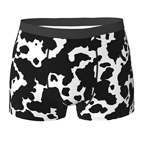 HOCLOCE Cow Print Men'S Underwear Boxer Briefs Regular Sport Mens Boxer Briefs Underwear Men - Small