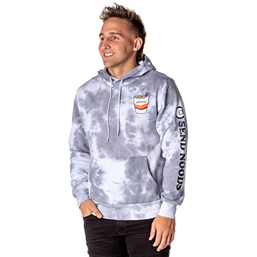 Maruchan Ramen Noodles Men's Send Noodles Adult Tie Dye Pullover Hoodie (Small) Multicolored