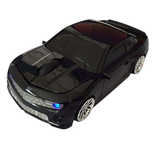 Wireless Mouse Sports Car Mouse Computer Optical Mice for Computer PC Laptop MAC (Black)