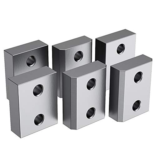 Anbull Electric Rebar Cutter Replacement Jaw Blades, D2 steel material for 3/4Inch 20mm #6 and 7/8Inch 22mm #7 Electric Rebar Cutter, 6 Pcs Blades with 12 Hexagon Screw and 12 Spring Washer