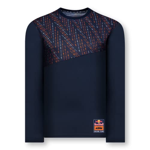 Red Bull KTM Twist Long Sleeve T Shirt Jersey, Mens X-Large - Official Merchandise Blue