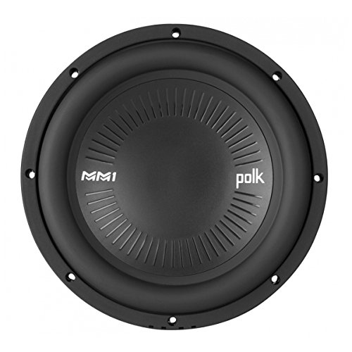 Polk Audio MM1042 SVC MM1 Series 10' Marine & Car Subwoofer - 900W, 28-200Hz Frequency Response, Single 4-Ohm Voice Coils, Polypropylene Woofer Cone, Compact Subwoofer for Deep, Powerful Bass