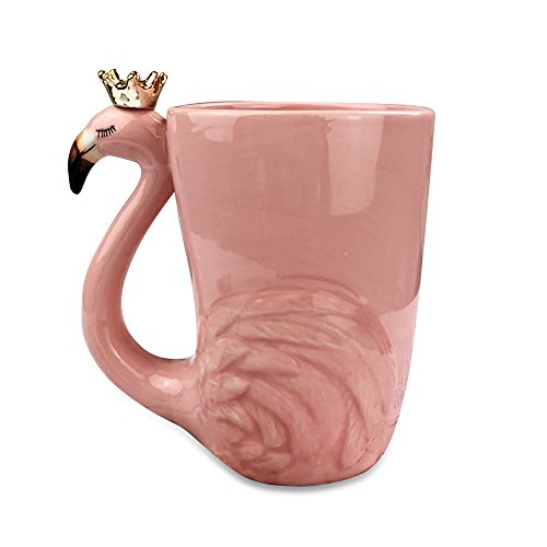 16 oz Cute Pink Coffee Mug Ceramic Flamingo Gift Mug Christmas Gift for Women Her Grandma Mom Mug Funny Coffee Cup Xmas Presents for Wife Girlfriend Animal Wedding Mug Decor Christmas Mugs