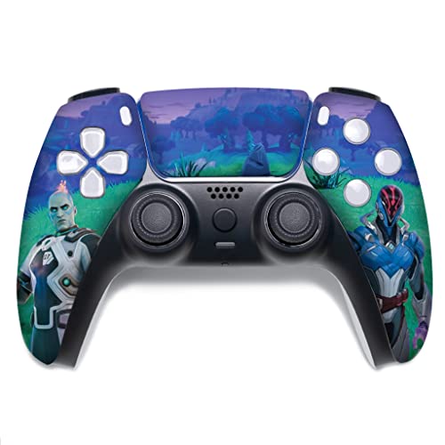 Origin Fortnight Custom PS-5 Controller Wireless compatible with Play-Station 5 Console by BCB Controllers | Proudly Customized in USA with Permanent HYDRO-DIP Printing (NOT JUST A SKIN)