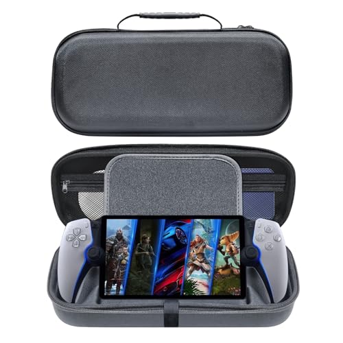 JDDWIN Case Compatible with PlayStation 5-Portal,Built-in Screen Protector Portable Handheld Carrying Case Bag for Travel and Storage.Shockproof/Non-Drop and Anti-Collision ( Black)