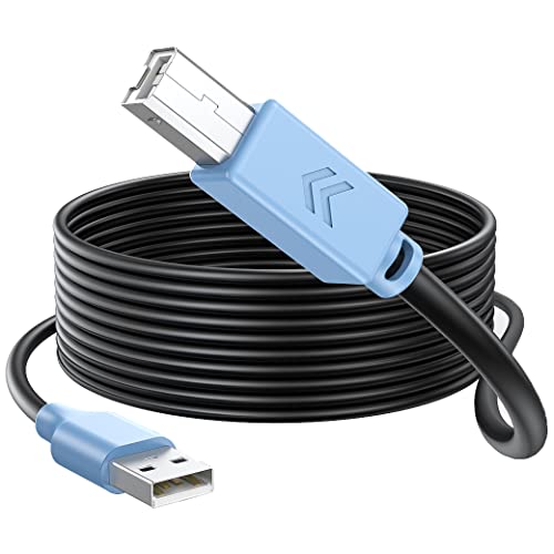 Tewmsc Printer Cable - USB Printer Cable 10 Feet High-Speed Printer USB Cable Printer Cord - A-Male to B-Male Cord