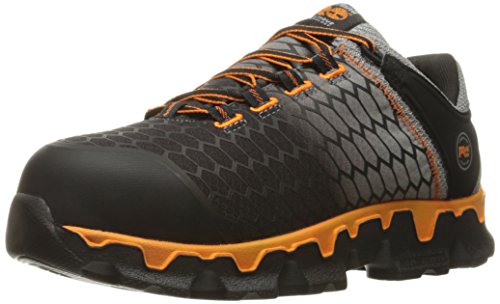 Timberland PRO mens Powertrain Sport Alloy Toe Sd+ Ripstop Nylon Industrial Boot, Grey Synthetic/Orange, 12 US