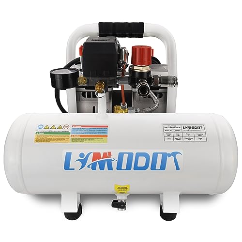 Limodot Air Compressor, Ultra Quiet Air Compressor, Only 60dB, 2 Gallon Air Tank, Dual Couplers Supports Two Users, Fast 20s Recovery, Oil-Free, Ideal For Shop, Garage, Car, Pneumatic Tools