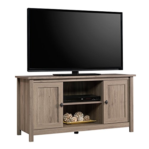 Sauder County Line Panel TV Stand, For TVs up to 47', Salt Oak finish