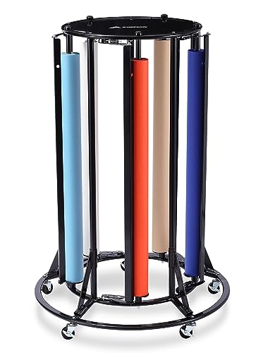 Adir Paper Roll Holder - Butcher & Kraft Large Paper Roll Dispenser Stand and Cutter for Up to 36 Inch Wide Rolls - Sturdy & Easy to Use in Classroom, Arts & Crafts Activity(Paper Rolls Not Included)