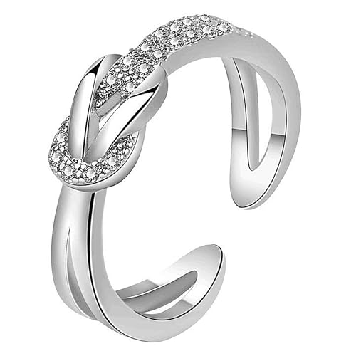 The Love Between Mother and Daughter is Forever Mother Daughter Ring, Infinity Rings for Women Sterling Silver, Adjustable Thumb Rings, Friend Gifts for Women, Best Friend Rings, Friendship Rings