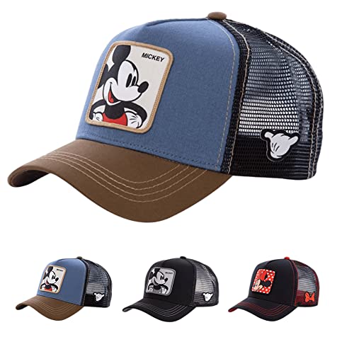 YAFUBO Cartoon Baseball Cap Men's Women's Retro Trucker Hat for Outdoor Sports Brown