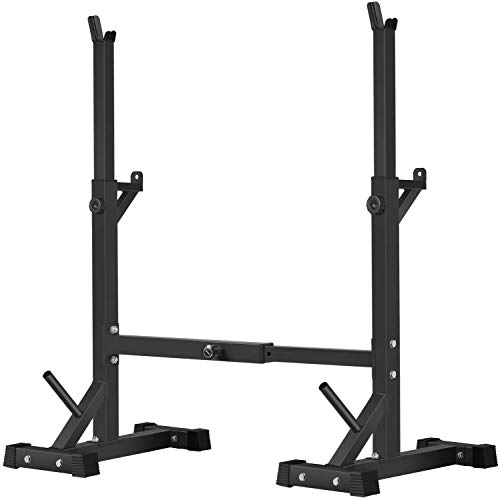 BangTong&Li Squat Rack Stand,Barbell Rack,Bench Press Rack Stand Home Gym Adjustable Weight Rack 550Lbs(Black)
