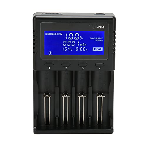 Luqeeg Universal Battery, AC110-240V DC12V Multiple Wide Compatibility Smart Battery for Li Ion IMR (US Plug)