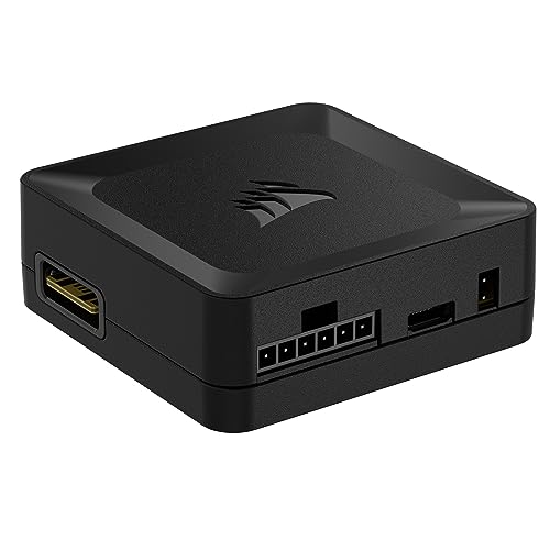 CORSAIR iCUE Link System Hub - Connect Up to 14 CORSAIR iCUE Link Devices - Reduce Cable Clutter – Innovative Single-Cable Design - Black