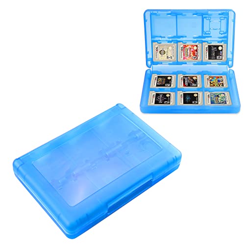 3DS Game Holder Card Case, 28-in-1 Game Holder Card Case Compatible with Nintendo NEW 3DS / NEW 3DS XL / 3DS / 3DS XL / DSi / DSi XL / DS / NEW 2DS /NEW 2DS XL / 2DS/ 2DS XL Catridge Storage Box (Blue)