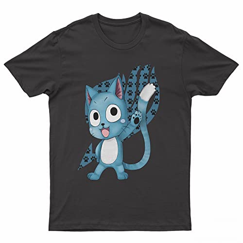 Fairy Tail T-Shirt - Happy Aye Gentleman Footprint Fashion - Comfy Breathable Tee - Anime Fans Gift