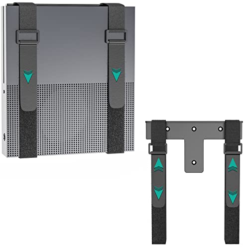 WALI Universal Wall Mount for Audio Visual Devices, Router, Game Consoles, Cable Modems, DVD Players and More, Fit 18 to 31 Inches Circumference (CBM-B), Black