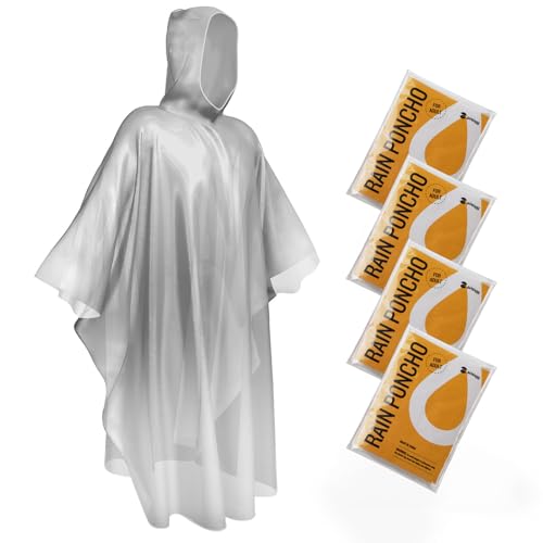 SaphiRose Disposable Rain Ponchos Emergency Clear Poncho