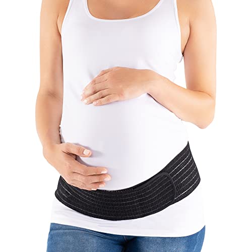 Belly Bandit Women's Maternity 2-in-1 Hip Bandit, Maternity Belly Support Band & Hip Wrap, XS-M, Black
