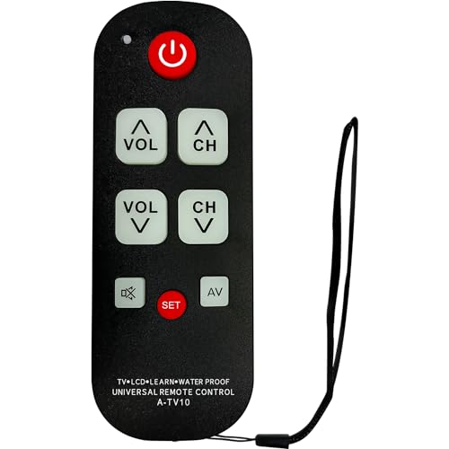 Universal Big Button TV Remote for Seniors, Elderly - Simple Remote - Easy to Use and Set Up with Learning Functions for TV & TV Box Controller, Dementia Friendly Gifts