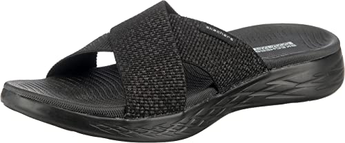 Skechers womens On-the-go 600 - 16259 Slide Sandal, Black, 9 US