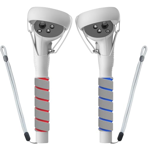 VR Accessories Handle Accessories for Gorilla Tag Uniplay Arm Extenders for Gorilla Tag Long Arms Handle Attachments for quest 2 Controller Extension Beat Saber Golf Club Attachment（White）