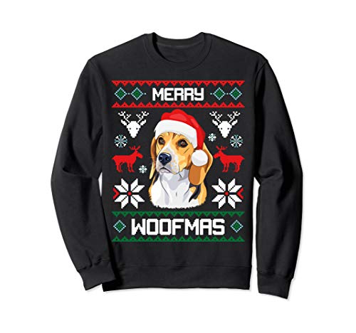 Beagle Gift For Merry Christmas Woofmas Clothes Ugly Sweatshirt