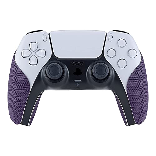 eXtremeRate PlayVital Purple Anti-Skid Sweat-Absorbent Controller Grip for ps5 Controller, Professional Textured Soft Rubber Pads Handle Grips for ps5 Controller