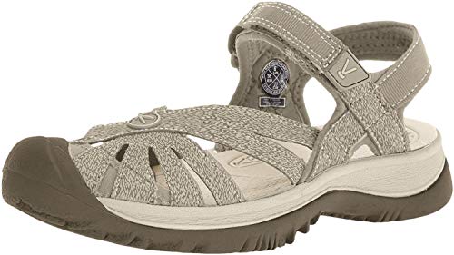 KEEN Women's Rose Casual Closed Toe Sandals, Brindle/Shitake, 6