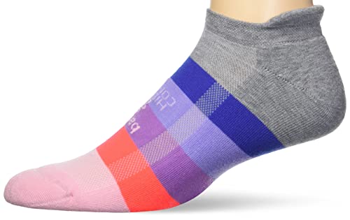 Balega Recycled Hidden Comfort Performance No Show Athletic Running Socks for Men and Women (1 Pair), Midgrey/Swift Violet - Medium (1 Pair)