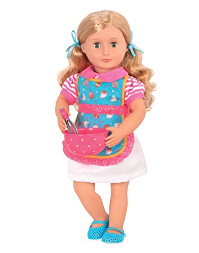 Our Generation Doll by Battat- Jenny 18' Deluxe Posable Baking Fashion Doll- for Girls Aged 3 Years & Up