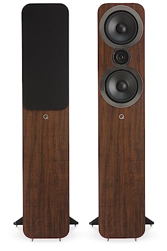 Q Acoustics 3050i Floorstanding Speaker English Walnut (Price displayed is for 1 Unit, for Complete Pair Please Order 2 Units) Stereo Speakers for Surround Sound/Home Theater