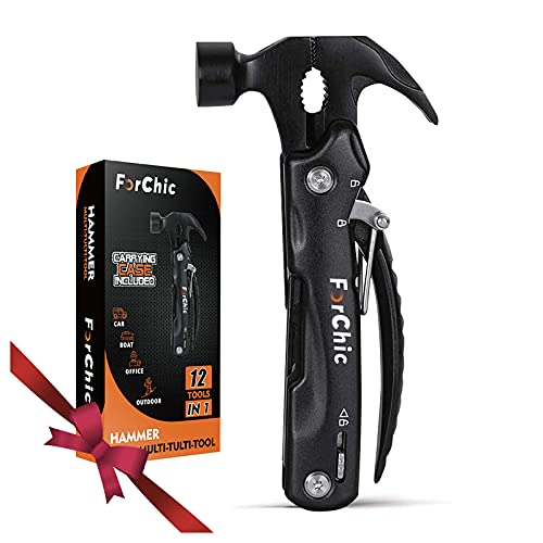12 in 1 Hammer MultiTool, Stocking Stuffers for Men, Christmas Gifts for Men Who Have Everything, Mens Gifts for Him, Dad, Grandpa, Husband, Boyfriend