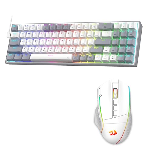 Redragon K628 Keyboard & M991 Gaming Mouse Bundle (White)