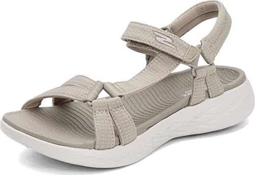 Skechers womens On-the-go 600 - Brilliancy Sport Sandal, Natural, 8 US