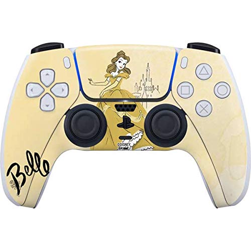 Skinit Decal Gaming Skin Compatible with PS5 Controller - Officially Licensed Disney Princess Belle Art Design