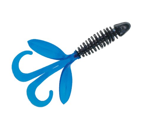 Yum Lures F2 Wooly Hawgtail, Black Blue, 4.5-Inch