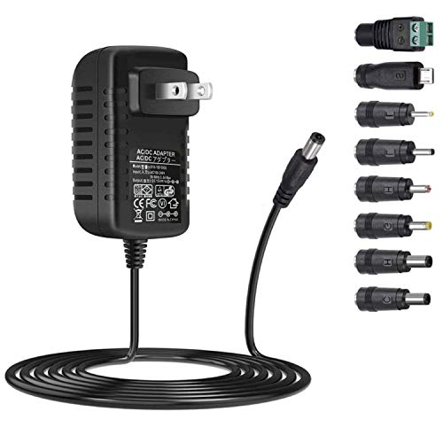Universal AC adapter 15V 1A power supply 15W AC110V to DC15V power driver 15V 100mA~1000mA all compatible with 8 DC plug tips adapters charger transformer AC-DC adapter (DC15V~1A)