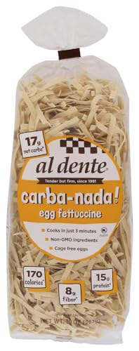 Al Dente Carba-Nada Egg Fettuccine, 10-Ounce Bags (Pack of 6) by Al Dente