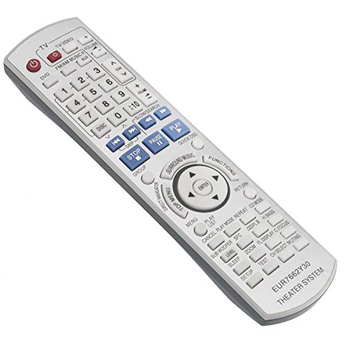 EUR7662Y30 Replacement Remote Control fit for Panasonic DVD Receiver Home Theater Stereo System SA-HT740 SA-HT743 SA-HT940 SA-HT744 SA-HT740P SC-HT740 SC-HT940 SC-HT743 SC-HT744 SAHT743 SAHT940